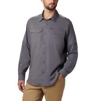 Columbia Silver Ridge Lite Long Sleeve, Camisa Grises Para Hombre | 254769-ZTB